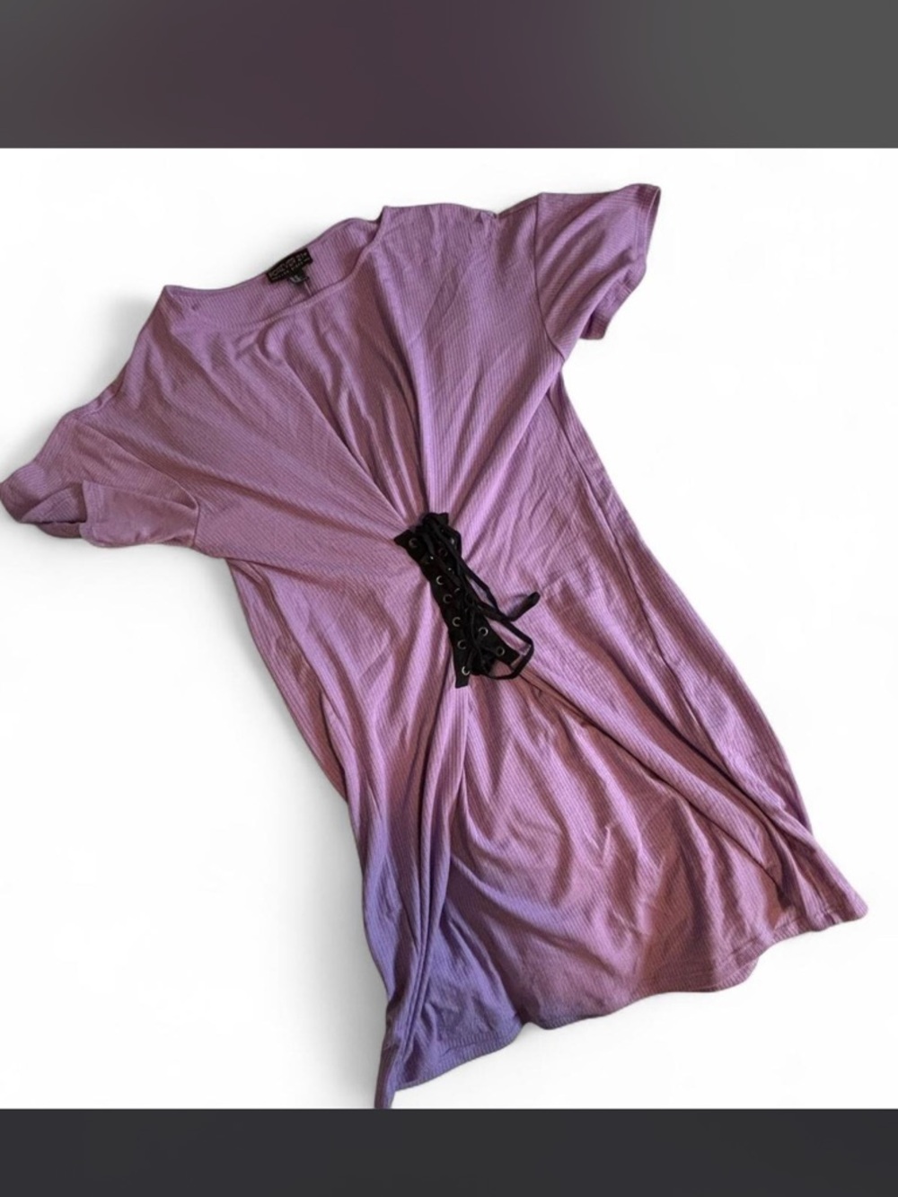 Forever 21 Plus Purple Lace-Up Corset Detail Mini Dress | Y2K Alt Soft Grunge